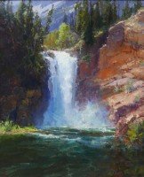 Spring At Running Eagle Falls / Kathryn Stats / 30.00x24.00 / $8900.00