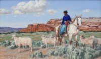 Sheep May Safely Graze / Terri Kelly Moyers / 24.00x40.00 / $32000.00/ Sold